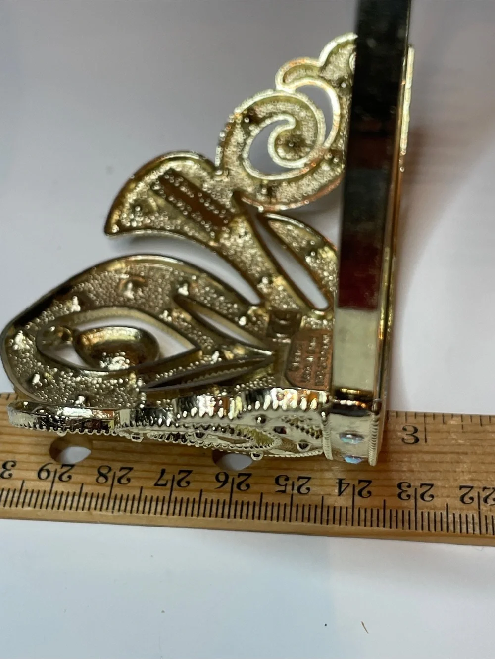 Disney Frozen Anna Gold Tone Tiara Crown Rhinestone Tear Drop for Dress Up - Picture 8 of 10